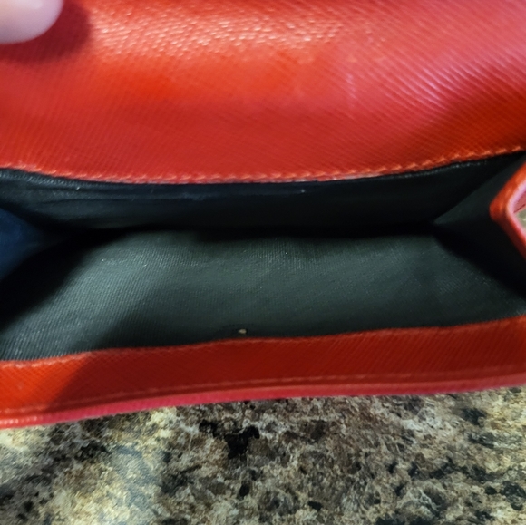 Prada Red Saffiano Metal Leather Logo wallet - Picture 9 of 9